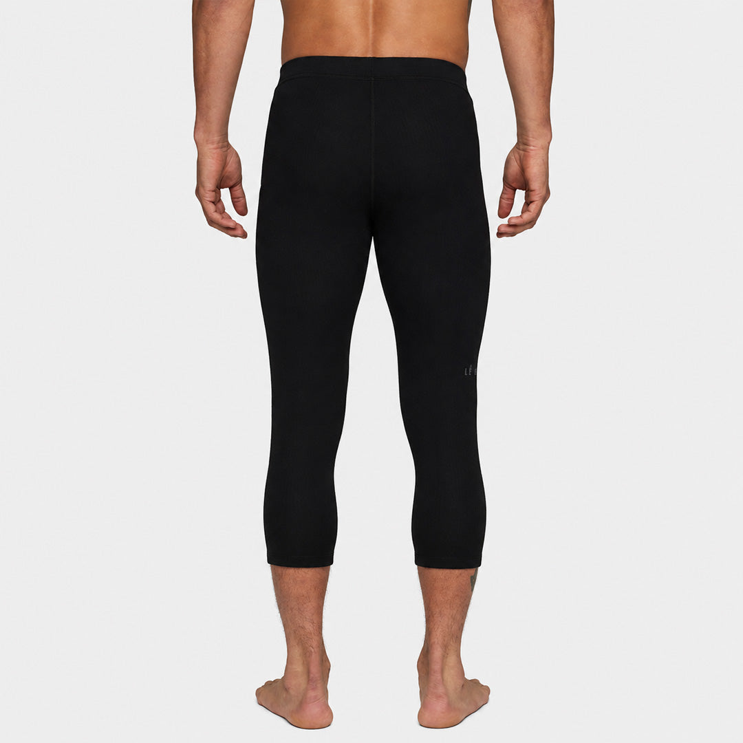 Mens Merino Heavyweight Grid Fleece 3/4 Base Layer Bottom
