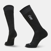 Full Cushion Merino Logo Snow Sock – Black