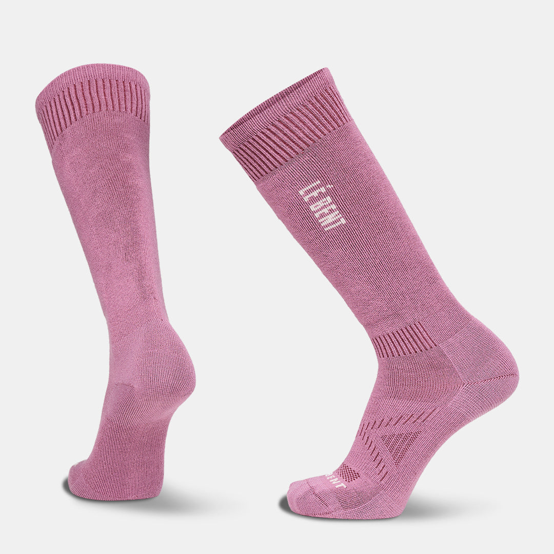 Targeted Cushion Merino Logo Snow Sock – Flowering Gum